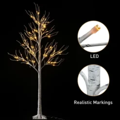 96 LED White Birch Tree Decoration With Lights 6ft 10 96 LED White Birch Tree Decoration With Lights 6ft -Christmas Decorations Store 96 LED White Birch Tree Decoration with Lights 6ft 5 600x600 1