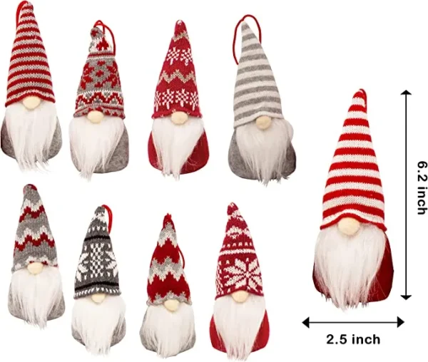 9Pcs Gnome Ornaments Set 6in 5 9Pcs Gnome Ornaments Set 6in - Image 3