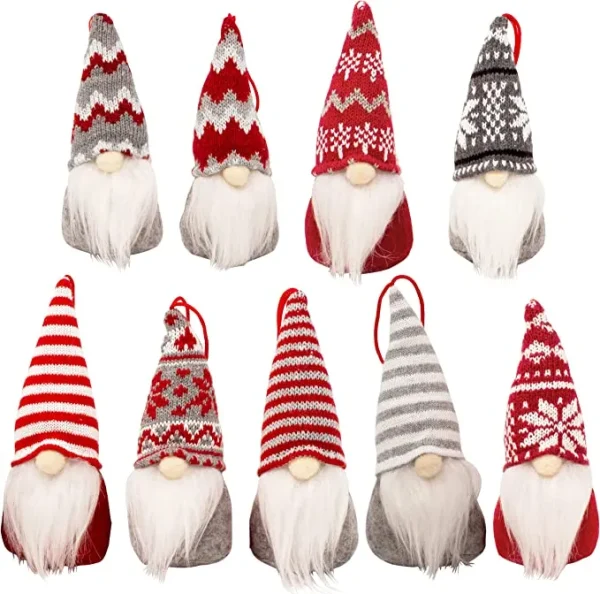 9Pcs Gnome Ornaments Set 6in 4 9Pcs Gnome Ornaments Set 6in - Image 2