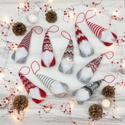 9Pcs Gnome Ornaments Set 6in