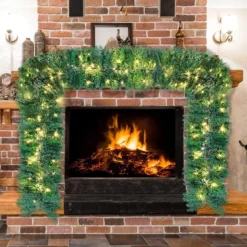 Christmas Garland Pre Lit 9ft -Christmas Decorations Store 9ft Christmas Garland Prelit 6 result 600x600 1