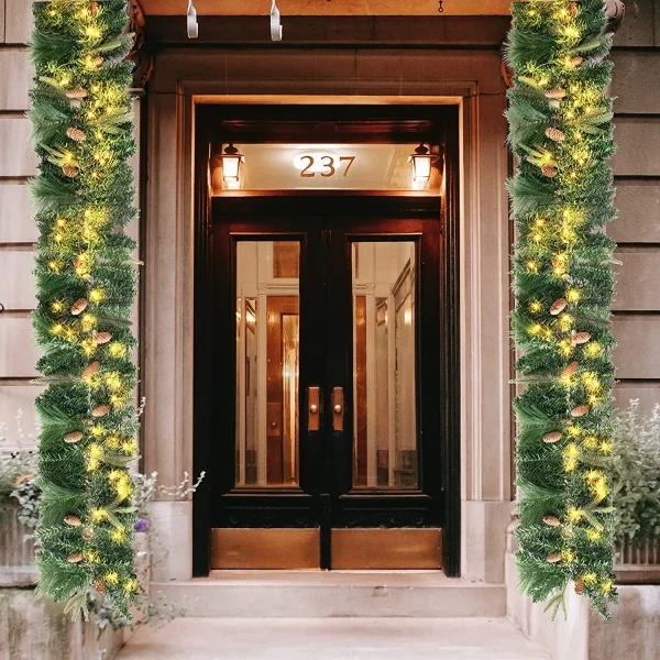 100 LED Pre Lit Christmas Garland 9ft 8 100 LED Pre Lit Christmas Garland 9ft - Image 6