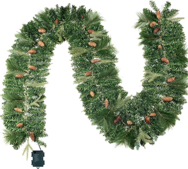 100 LED Pre Lit Christmas Garland 9ft 7 100 LED Pre Lit Christmas Garland 9ft - Image 5