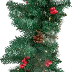 50 Lights Artificial Pre Lit Christmas Garlands 9ft -Christmas Decorations Store Artificial Christmas Garland Prelit 3 result 600x909 1