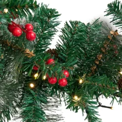 50 Lights Artificial Pre Lit Christmas Garlands 9ft -Christmas Decorations Store Artificial Christmas Garland Prelit 7 result 600x600 1