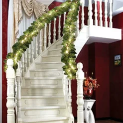 Pre Lit Christmas Garland 9ft -Christmas Decorations Store Artificial Holiday Garland with 50 Lights 9 ft 6 result 600x600 1