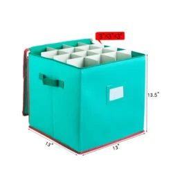 Blue Christmas Ornament Storage Box -Christmas Decorations Store Blue Christmas Ornament Storage Box 3 1 600x600 1