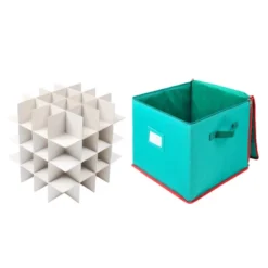 Blue Christmas Ornament Storage Box -Christmas Decorations Store Blue Christmas Ornament Storage Box 4 1 600x600 1