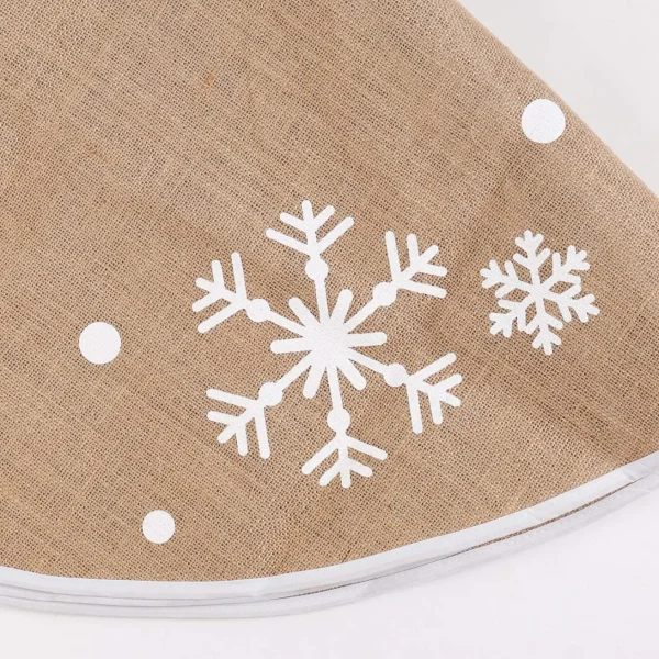 White Snowflake Christmas Tree Skirt 48in 7 White Snowflake Christmas Tree Skirt 48in - Image 5