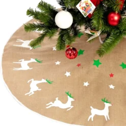 Reindeer Christmas Tree Skirt 48in