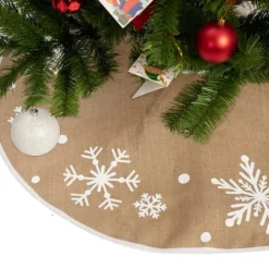 Snowflakes Christmas Tree Skirt Decoration 36in