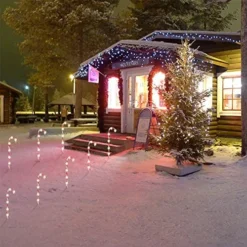 12pcs Christmas Candy Cane Pathway Lights 28in -Christmas Decorations Store Candy Cane Pathway Markers 28in 2