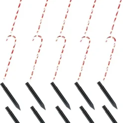 12pcs Christmas Candy Cane Pathway Lights 28in -Christmas Decorations Store Candy Cane Pathway Markers 28in 4 600x711 1