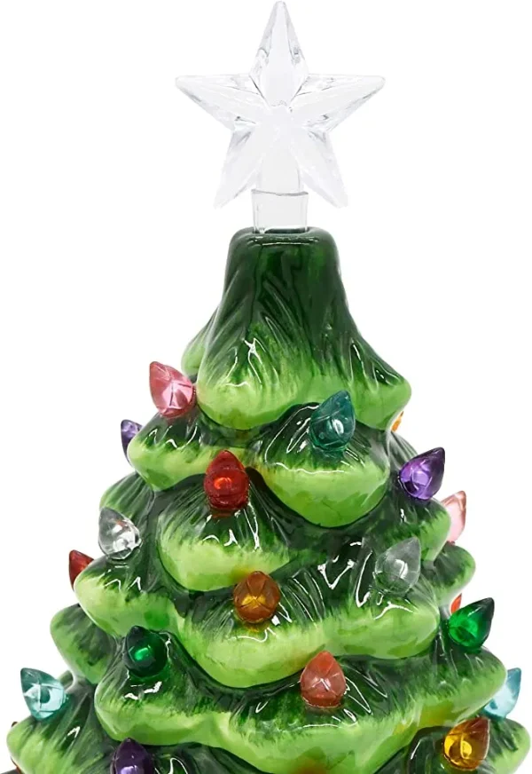Pre Lit Ceramic Tabletop Christmas Tree 7in 7 Pre Lit Ceramic Tabletop Christmas Tree 7in - Image 5