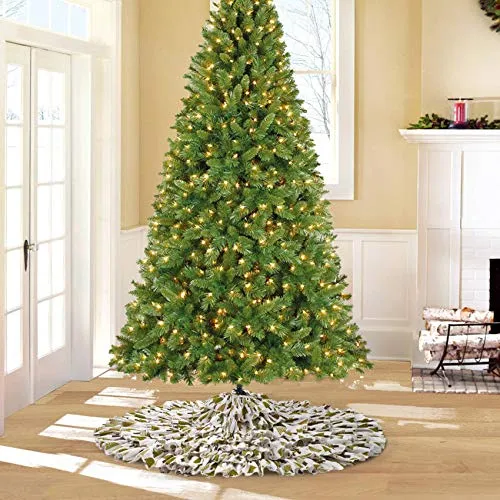 Ruffle Trim Burlap Christmas Tree Skirt 48in 6 Ruffle Trim Burlap Christmas Tree Skirt 48in - Image 4