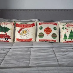 4pcs Rustic Farmhouse Christmas Pillow Covers 18x18in -Christmas Decorations Store Christmas Farmhouse Pillow Cover 4 Pcs 3 result 600x450 1