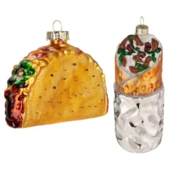 Taco And Burrito Christmas Tree Ornaments