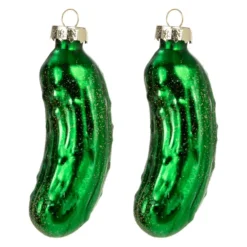 2pcs Glass Christmas Pickle Ornament -Christmas Decorations Store Christmas Glass Ornament Pickle Set for Christmas Tree Decoration 3 result 600x600 1