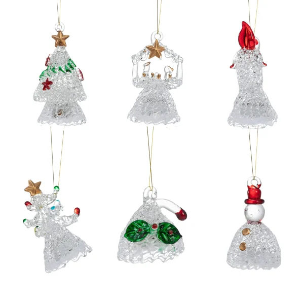 Christmas Glass Ornaments Tree Decorations 4 Christmas Glass Ornaments Tree Decorations - Image 2