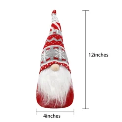 4pcs Red And Grey Plush Swedish Santa -Christmas Decorations Store Christmas Gnome Swedish Santa Tomte Red and Grey Ornaments 4 result 600x600 1