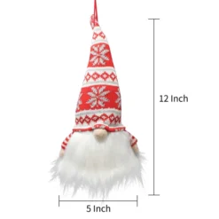 Christmas Red And Grey Light Up Swedish Santa Plush Gnome -Christmas Decorations Store Christmas Light Gnome Swedish Santa Tomte Hanging Ornaments 3 result 600x600 1