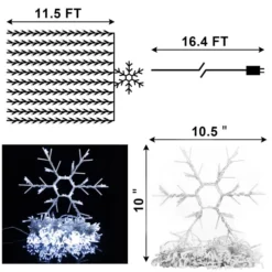 357 LED White Christmas Snowflake String Lights Outdoor 11.5ft 11 357 LED White Christmas Snowflake String Lights Outdoor 11.5ft -Christmas Decorations Store Christmas Lights Outdoor Snowflake String Lights 4 result 600x600 1