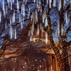 8 Tubes (12in) White Icicle String Meteor Shower Christmas Lights -Christmas Decorations Store Christmas Meteor Shower Icicle String Lights 3 result 600x900 1