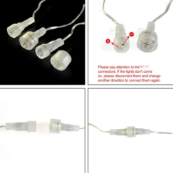 8 Tubes (12in) White Icicle String Meteor Shower Christmas Lights -Christmas Decorations Store Christmas Meteor Shower Icicle String Lights 7 result 600x600 1