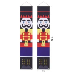 Life Size Nutcracker Outdoor Wall Christmas Banner -Christmas Decorations Store Christmas Nutcracker Hanging Door Banner 5 result 600x600 1