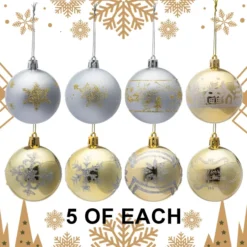 40pcs Blue And White Christmas Ornaments 2.36in -Christmas Decorations Store Christmas Ornaments Ball Gold amp Silver 2 result 600x600 1