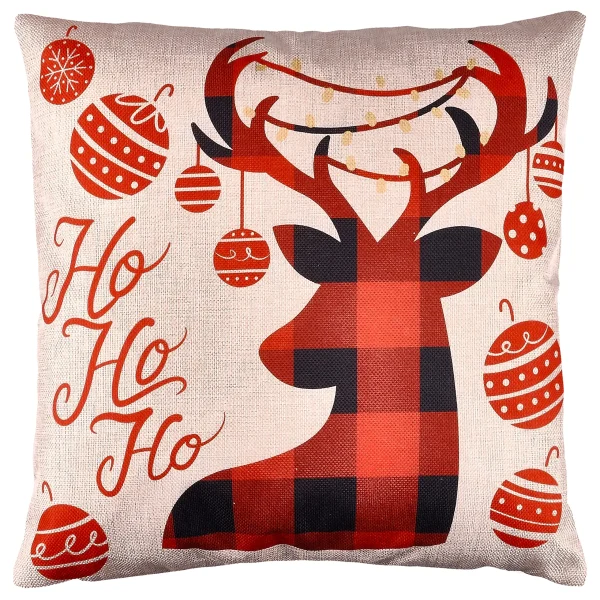 6pcs Buffalo Plaid Christmas Pillow Covers 5 6pcs Buffalo Plaid Christmas Pillow Covers - Image 3