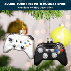 2pcs Christmas Glass Game Controller Ornament -Christmas Decorations Store Christmas Tree Game Controller Ornament Decoration Black and White 3 result 600x600 1