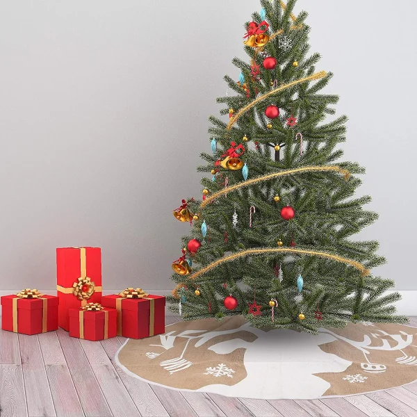 Reindeer Christmas Tree Skirt 48in 6 Reindeer Christmas Tree Skirt 48in - Image 4