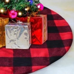 Christmas Tree Skirt Thick Plaid Red Baffalo 36in -Christmas Decorations Store Christmas Tree Skirt Thick Plaid Red Baffalo 36in 3 result 600x600 1