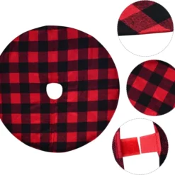 Christmas Tree Skirt Thick Plaid Red Baffalo 36in -Christmas Decorations Store Christmas Tree Skirt Thick Plaid Red Baffalo 36in 4 result 600x551 1