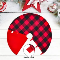Christmas Tree Skirt Thick Plaid Red Baffalo 36in -Christmas Decorations Store Christmas Tree Skirt Thick Plaid Red Baffalo 36in 5 result 600x600 1