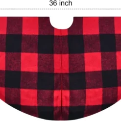 Christmas Tree Skirt Thick Plaid Red Baffalo 36in -Christmas Decorations Store Christmas Tree Skirt Thick Plaid Red Baffalo 36in 6 result 600x364 1