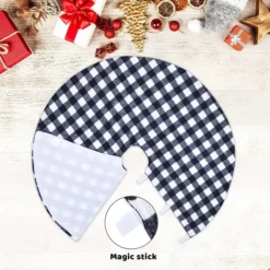 Buffalo Plaid Christmas Tree Skirt 36in -Christmas Decorations Store Christmas Tree Skirt Thin Plaid White Baffalo 36in 6 result 600x600 1