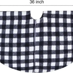 Buffalo Plaid Christmas Tree Skirt 36in -Christmas Decorations Store Christmas Tree Skirt Thin Plaid White Baffalo 36in 7 result 600x357 1