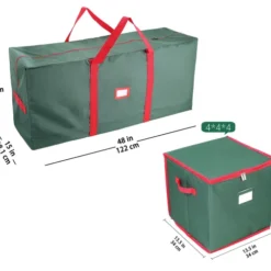 Christmas Tree Storage Bag And 64-Slot Ornament Storage Set (Green) 48in 12 Christmas Tree Storage Bag And 64-Slot Ornament Storage Set (Green) 48in -Christmas Decorations Store Christmas Tree Storage Bag and 64 Slot Ornament Storage Set Green 5 result 600x505 1