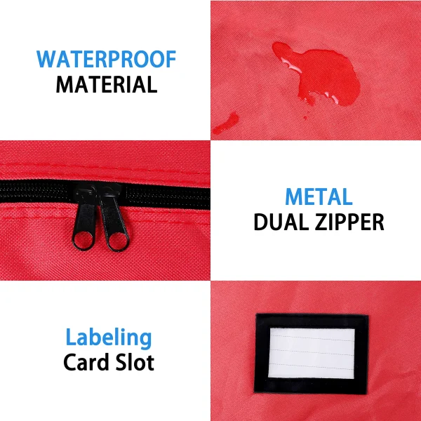 Red Christmas Tree Storage Bag 65in 4 Red Christmas Tree Storage Bag 65in - Image 2