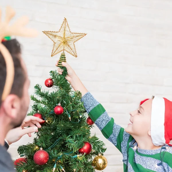 Lighted Christmas Tree Topper Gold Star 8 Lighted Christmas Tree Topper Gold Star - Image 6