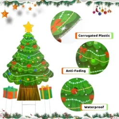 Christmas Tree Design Outdoor Yard Signs 22in -Christmas Decorations Store Christmas Tree Yard Sign 5 result 600x600 1