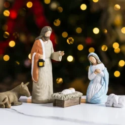 5pcs Resin Holy Family Nativity Figurines -Christmas Decorations Store Christmas family nativity resin decoration 1 600x400 1