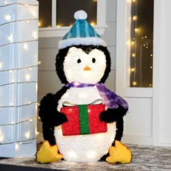 Collapsible LED Light Up Penguin Decoration 30in -Christmas Decorations Store Collapsible Penguin LED Yard Light 30in 2 600x600 1