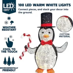 3ft 120 LED Collapsible Penguin Yard Light -Christmas Decorations Store Collapsible Penguin LED Yard Light 3ft 2 600x623 1