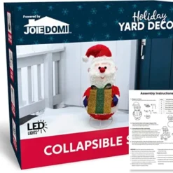 Collapsible Santa LED Yard Light 22in -Christmas Decorations Store Collapsible Santa LED Yard Light 22in 5 600x511 1