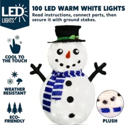 3ft 100 LED Collapsible Snowman Yard Decoration Lighted 10 3ft 100 LED Collapsible Snowman Yard Decoration Lighted -Christmas Decorations Store Collapsible Snowman LED Yard Light 3ft 2 600x630 1