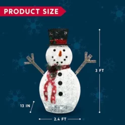 3ft Cotton Snowman LED Yard Light 13 3ft Cotton Snowman LED Yard Light -Christmas Decorations Store Cotton Snowman LED Yard Light 3ft 4 600x600 1
