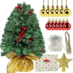 50 Multicolor LED DIY Tabletop Christmas Tree 24in -Christmas Decorations Store DIY Tabletop Mini Christmas Tree 24in 6 result 600x604 1